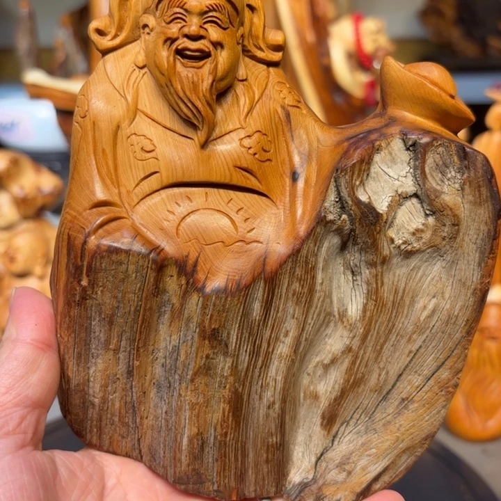 柏木太行崖柏财神爷