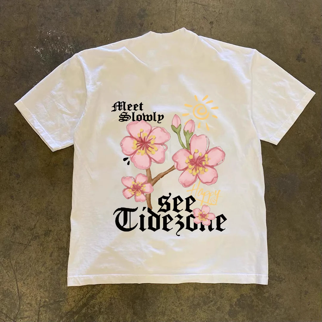 230g重磅夏季短袖t恤男士大码宽松美式潮牌ins印花圆领半袖体恤衫