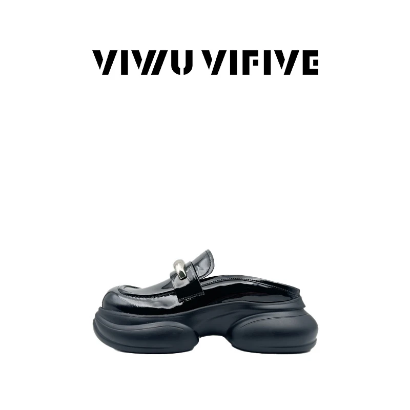 V5 VIWU.VIFIVE「逸步」25新款欧若风厚底百搭乐福半拖小个子女鞋