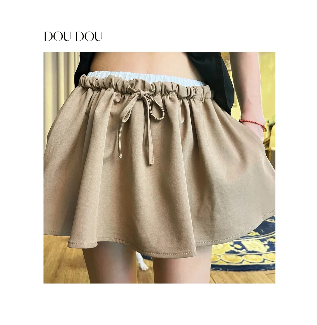 【高腰带口袋短裙】显瘦半身裙高腰短裙显瘦半身裙高腰短裙