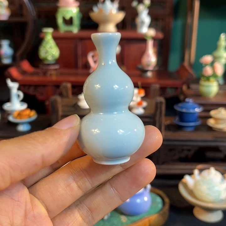 摆件微陶老王迷你花瓶