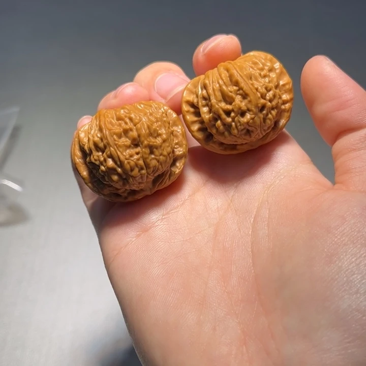 把件文玩核桃白狮子609