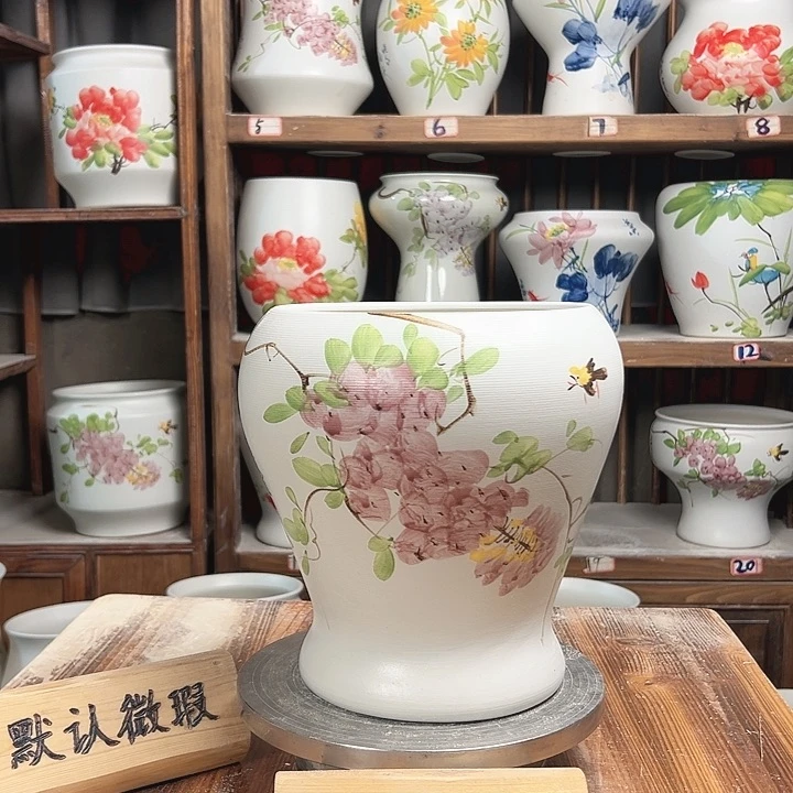 摆件鱼尾紫藤新款陶瓷