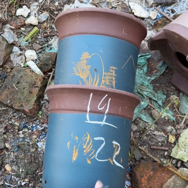 紫砂花盆紫砂的花