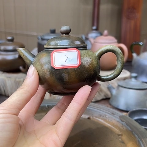 用***石戬谷龙窑坭兴陶柴烧壶2