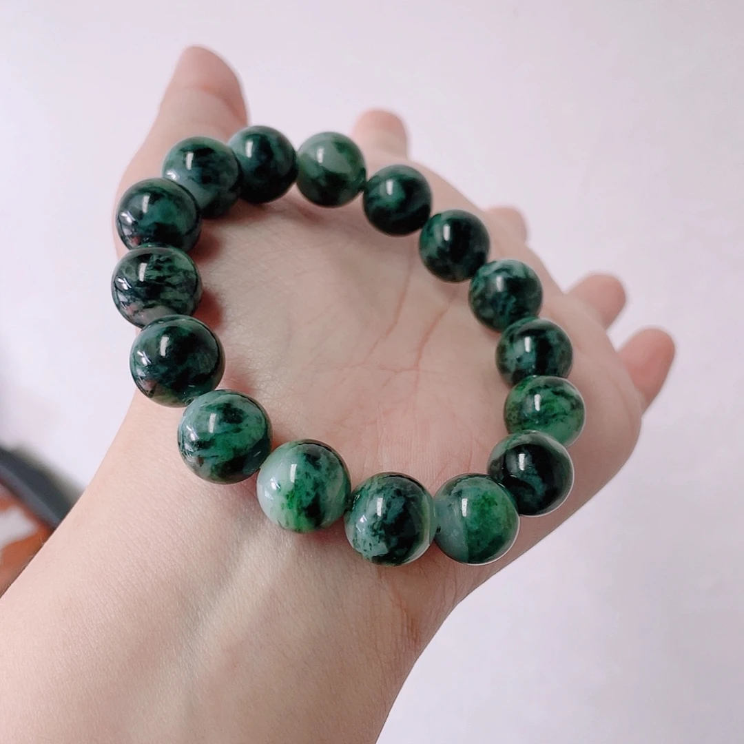 翡翠未镶嵌手链珠串
