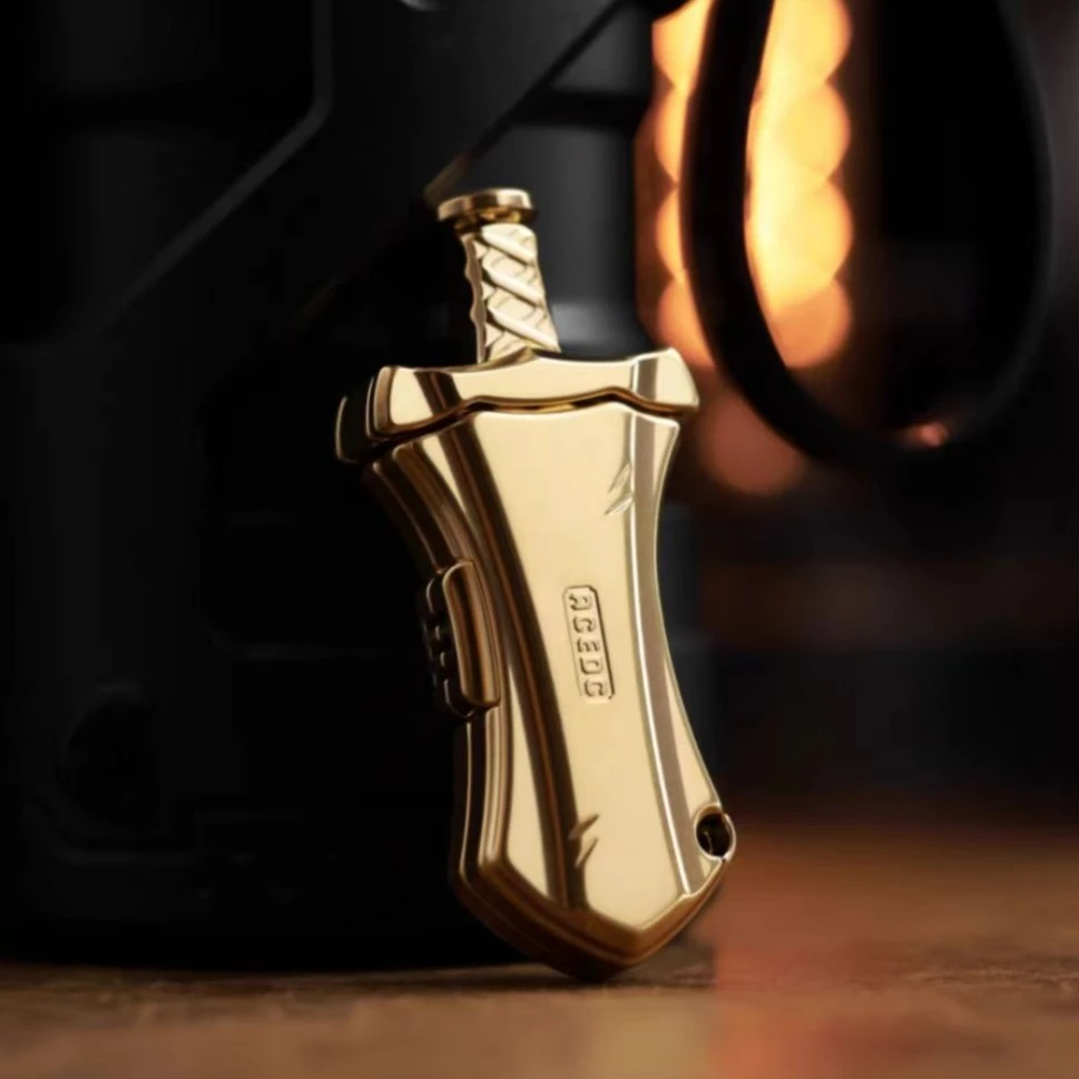 铁柱 ACEdc大师剑推牌机械弹射叮叮EDC金属解压玩具手指减压潮玩