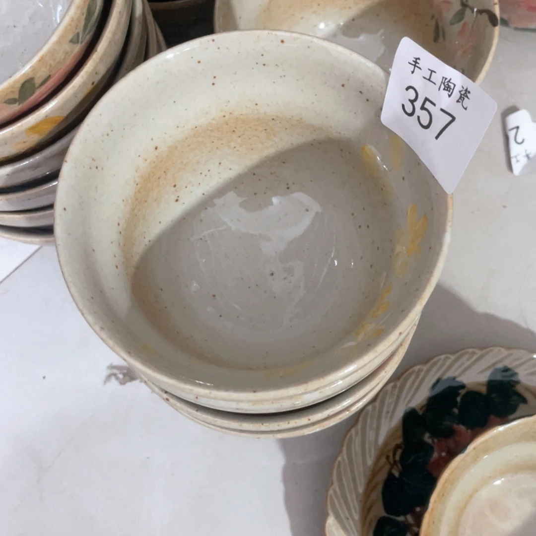 S***e景德镇手工陶瓷碗5个357