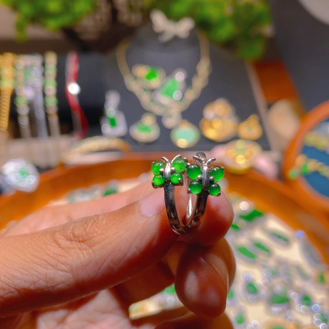 翡翠银S925镶嵌吊坠(不含链)