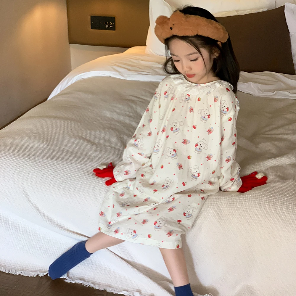 女童睡衣a类纯棉春秋款儿童家居服全棉女童家居服春秋50