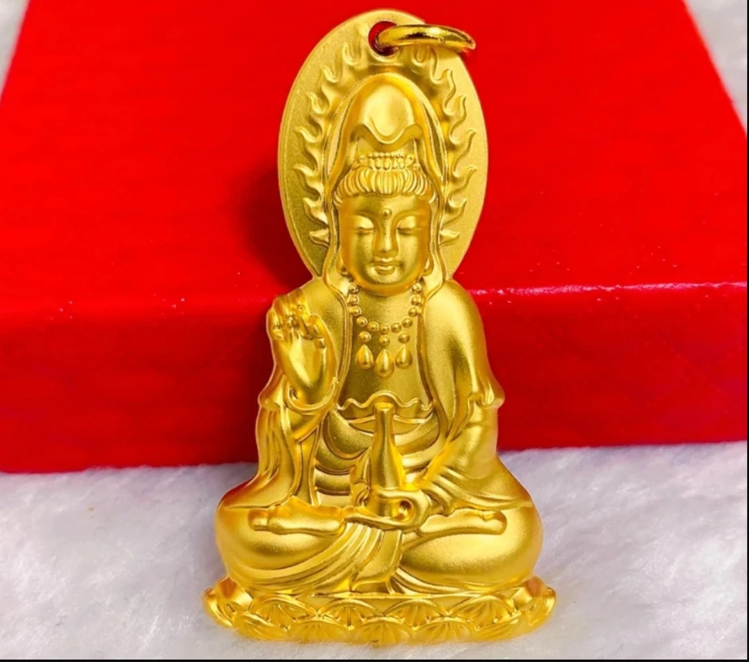 合金吊坠 精工款实心火焰观音吊坠