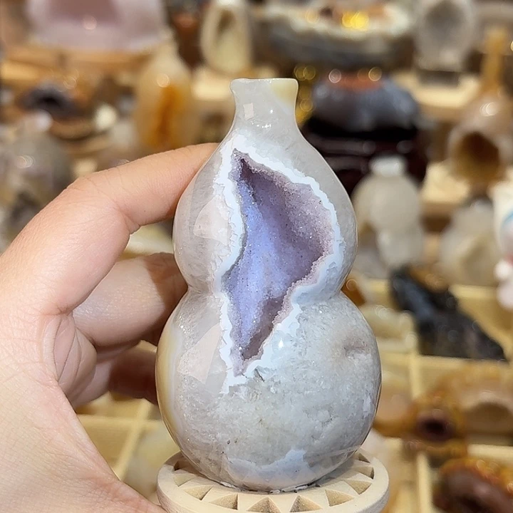 玛瑙/玉髓未镶嵌水晶粉葫芦