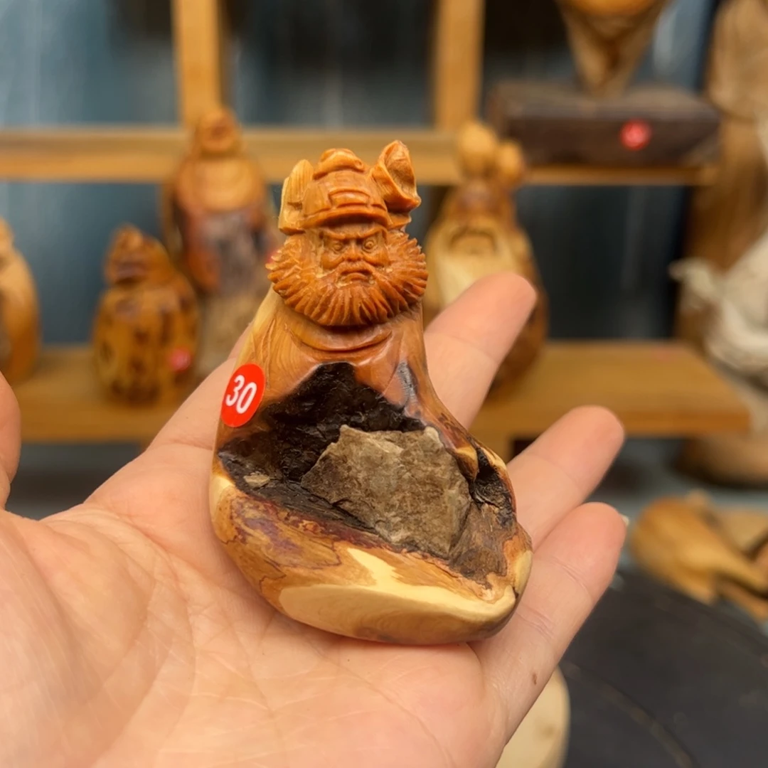 木崖柏木摆件手把件