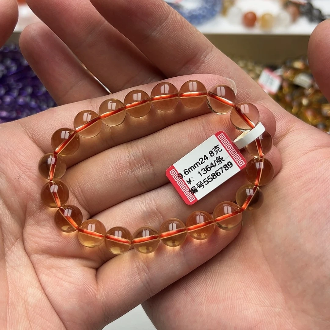 未镶嵌手链黄晶我****婆天然黄水晶