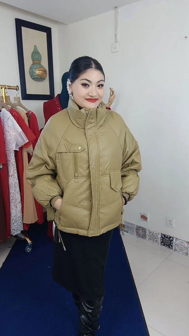 修身型常规厚款短款女立领轻薄百搭网红