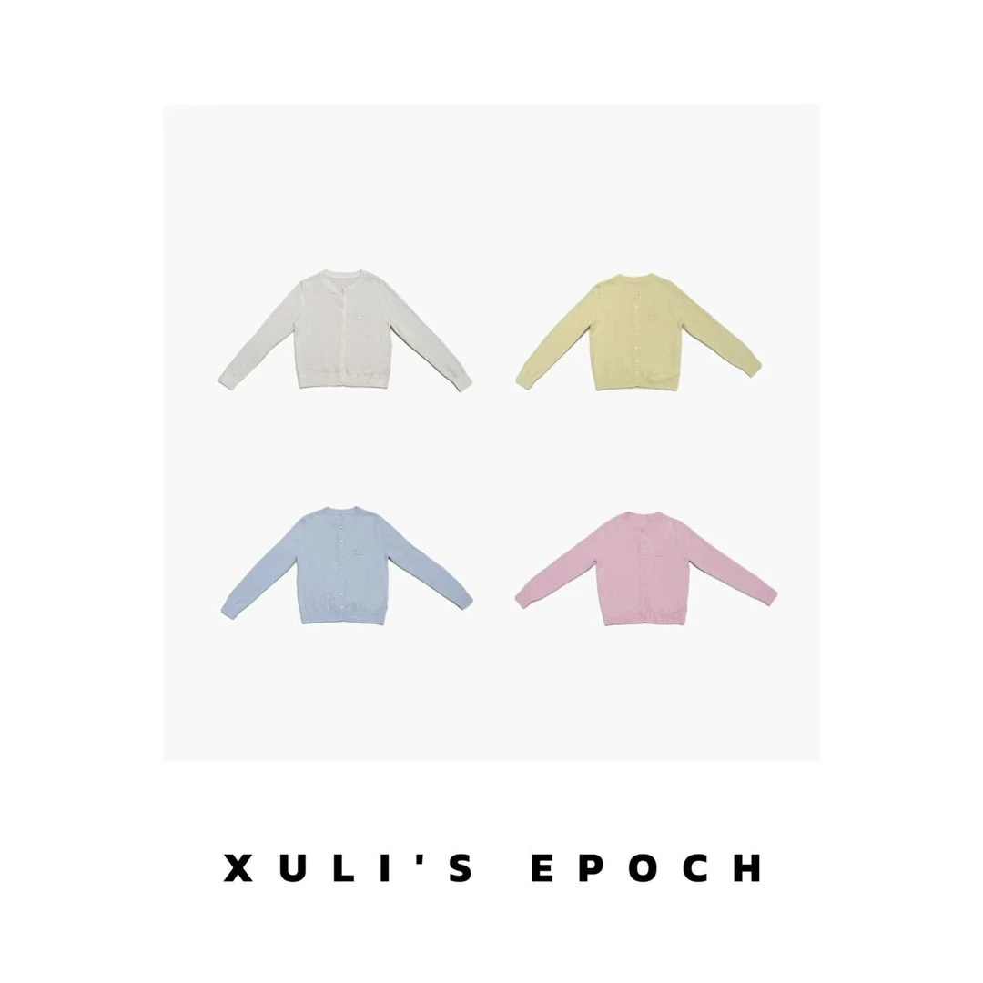 XULI'S EPOCH凯旋门立体绣标“马卡龙”排扣开衫·838206·发回黑名单