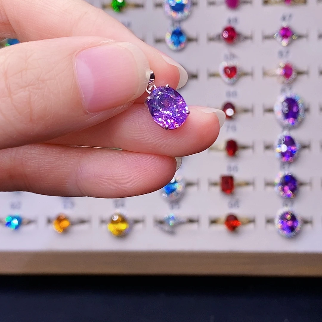 时***祥银S925镶嵌戒指红宝石