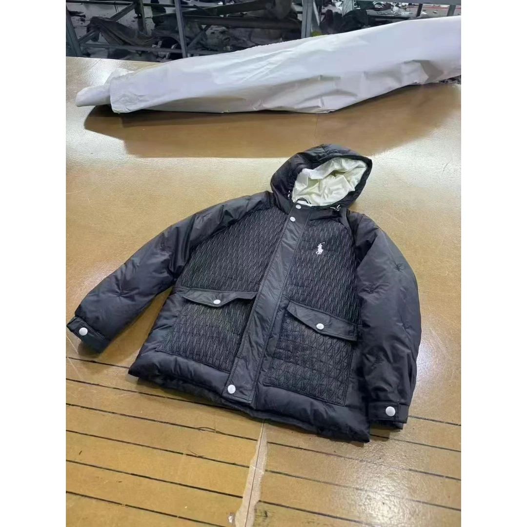 CB-2025-秋季新款时尚百搭刺绣小标连帽羽绒服外套H