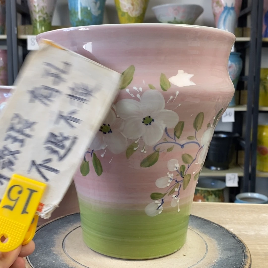 景德镇手工手绘陶瓷花盆