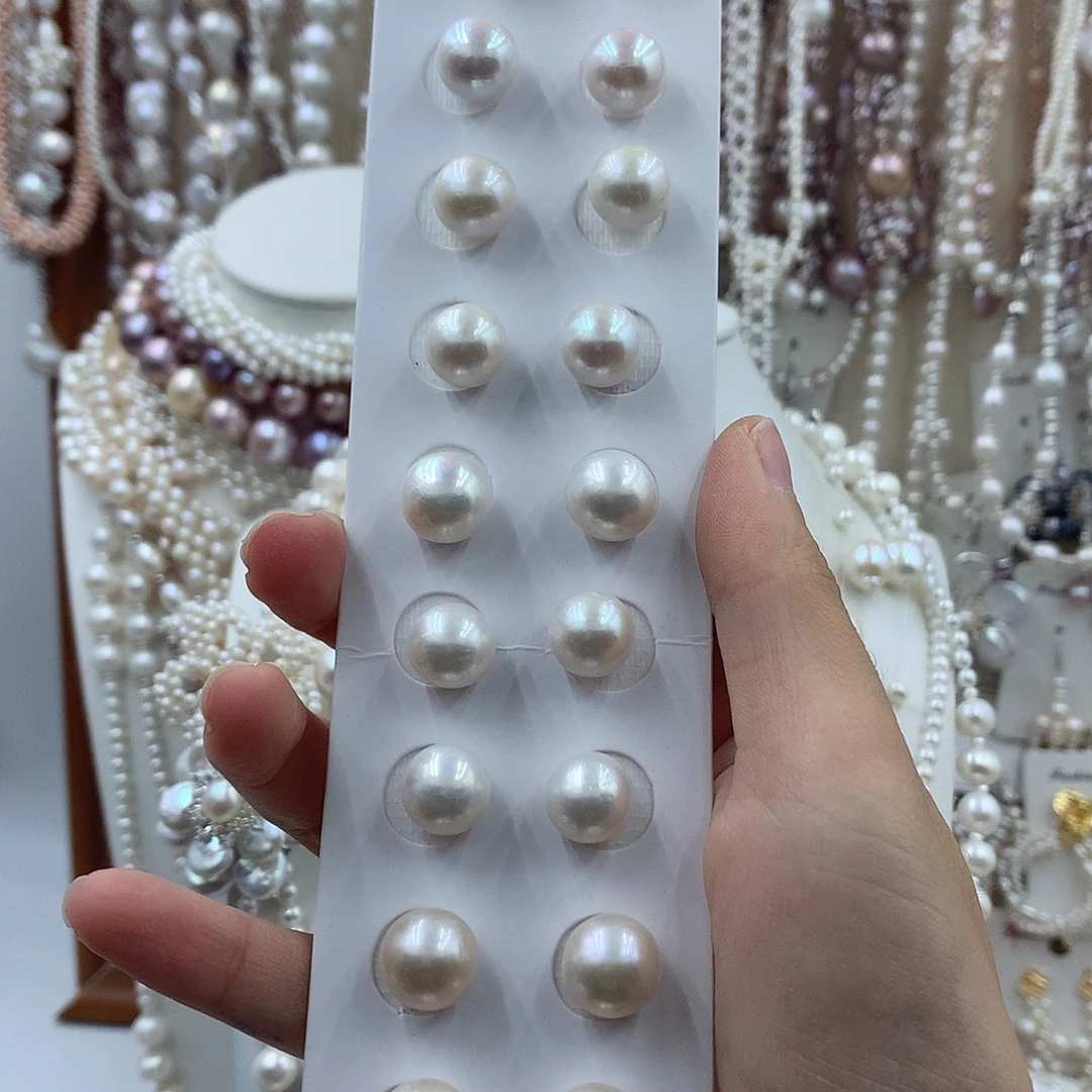 银S925镶嵌淡水珍珠项链耳饰