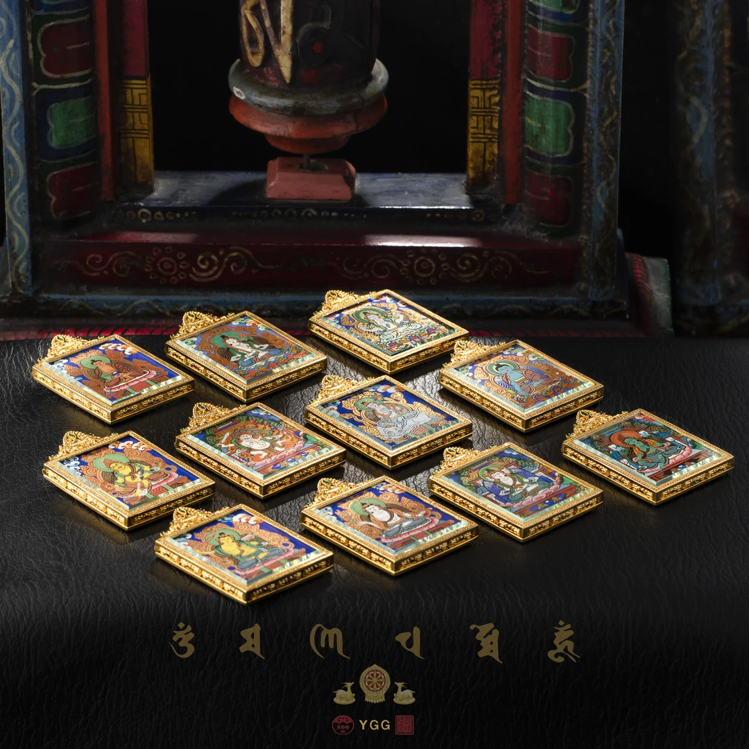 员格格/八大守护·唐卡非遗热贡手工绘制吊坠/多样性发其一/TJGG01