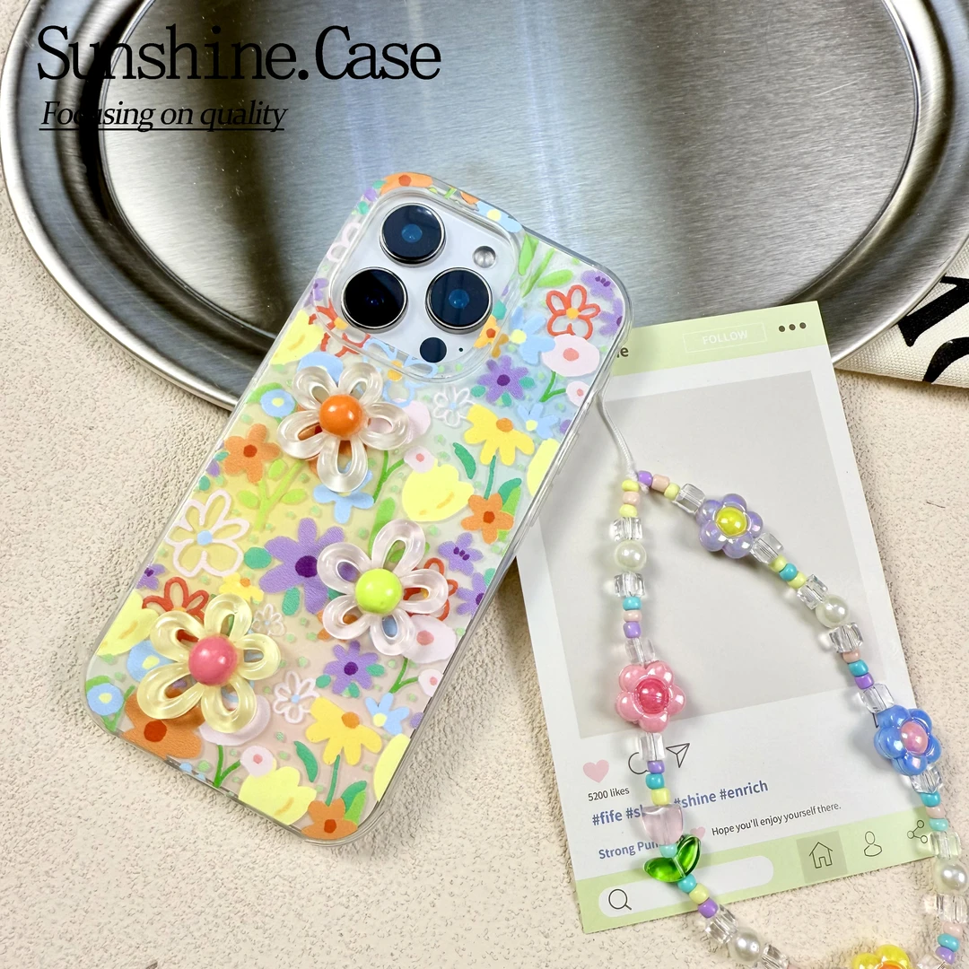 春日花朵IMD手机壳适用苹果华为vivo小米oppo女款iphone16/15