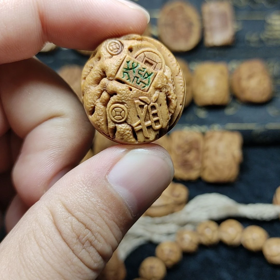 菩提籽类桃核雕刻麻将麻将