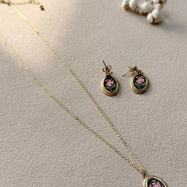 铜合金项链 【六六中古】孤品复古项链套装te3111链长41-47