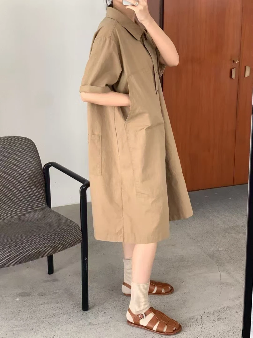 mumu korea泡菜正品代购文艺连衣裙宽松