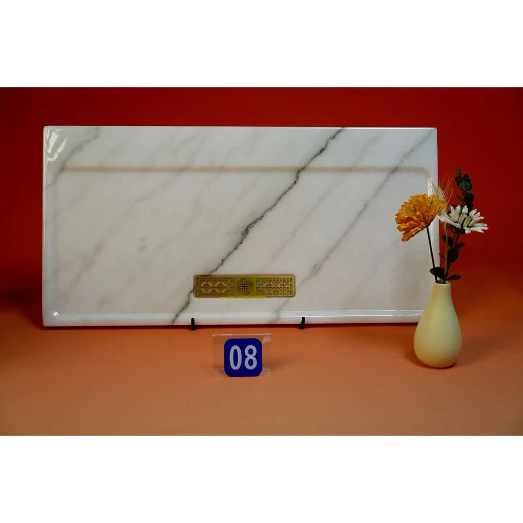 【水墨白】60x30简约轻奢风格新中式湿泡茶盘客厅家用