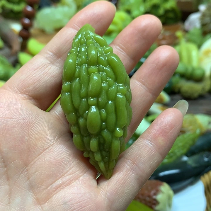 未镶嵌蛇纹石玉手把对**歌