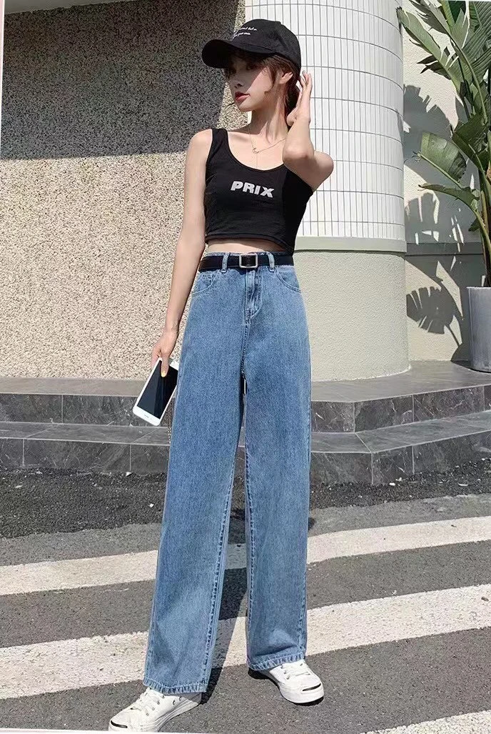 牛仔裤阔腿裤春款百搭洋气