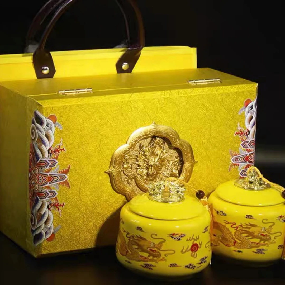 【和天下】黄 武夷山高端红茶正山小种双陶瓷罐茶叶礼盒装500克