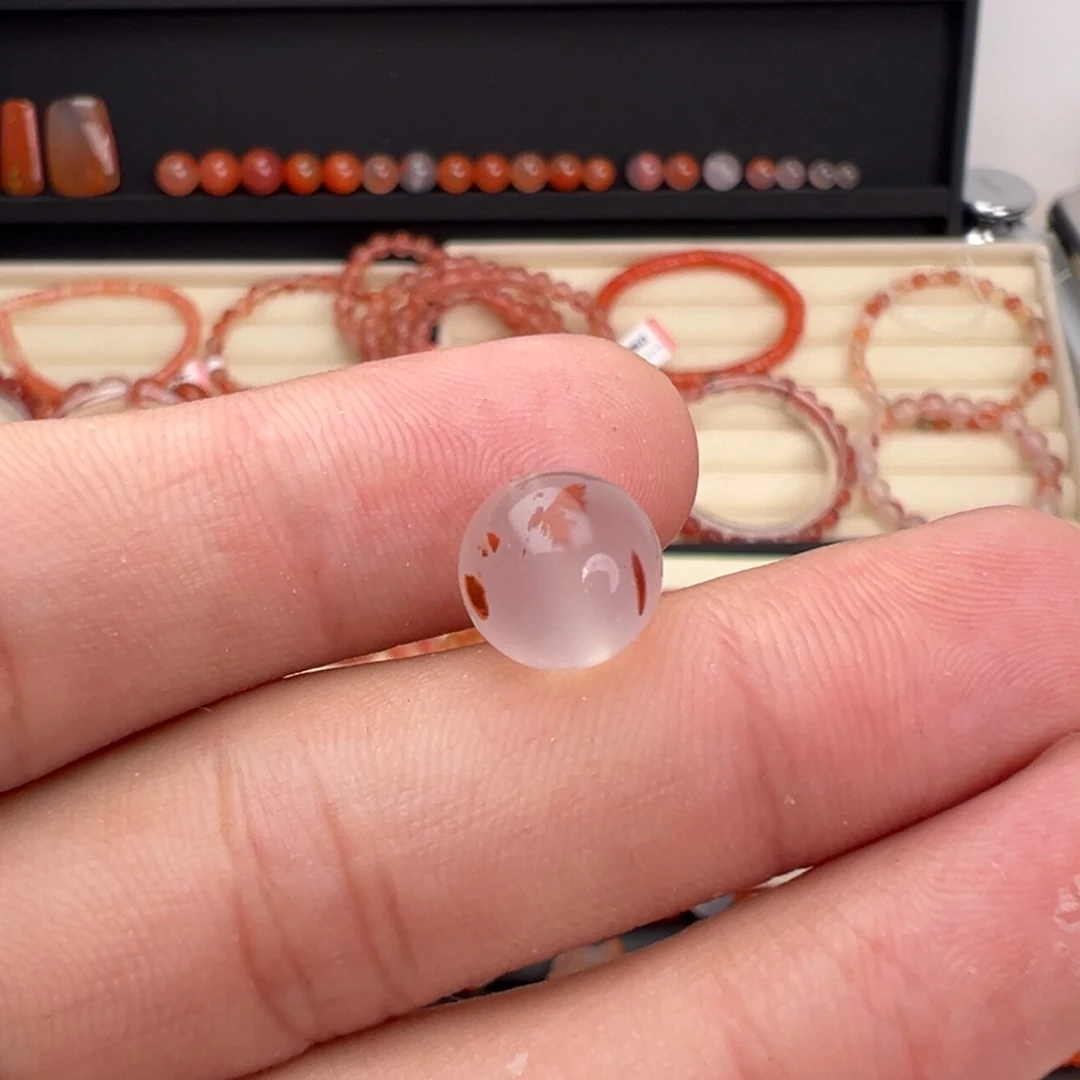未镶嵌川料南红玛瑙圆珠10mm