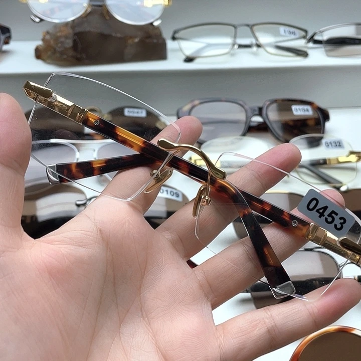 分体式天然水晶石头眼镜