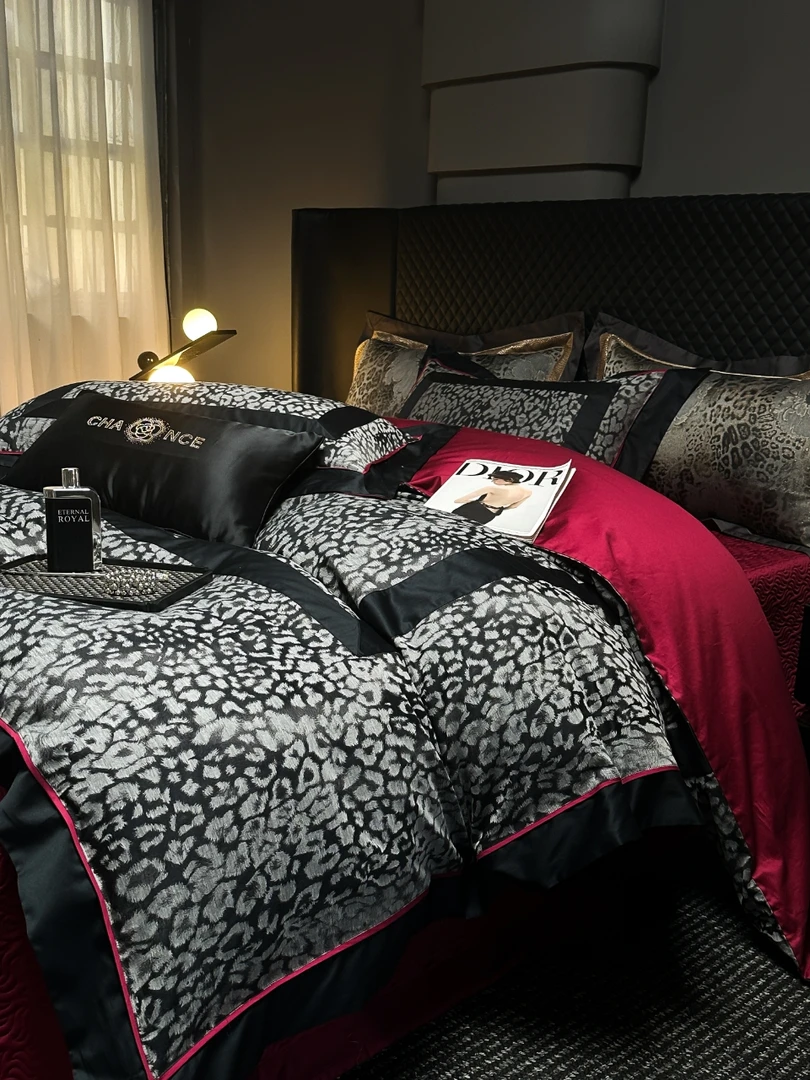 丛林夜曲】高支全棉长绒棉色织大提花床品四件套款四季款高定款