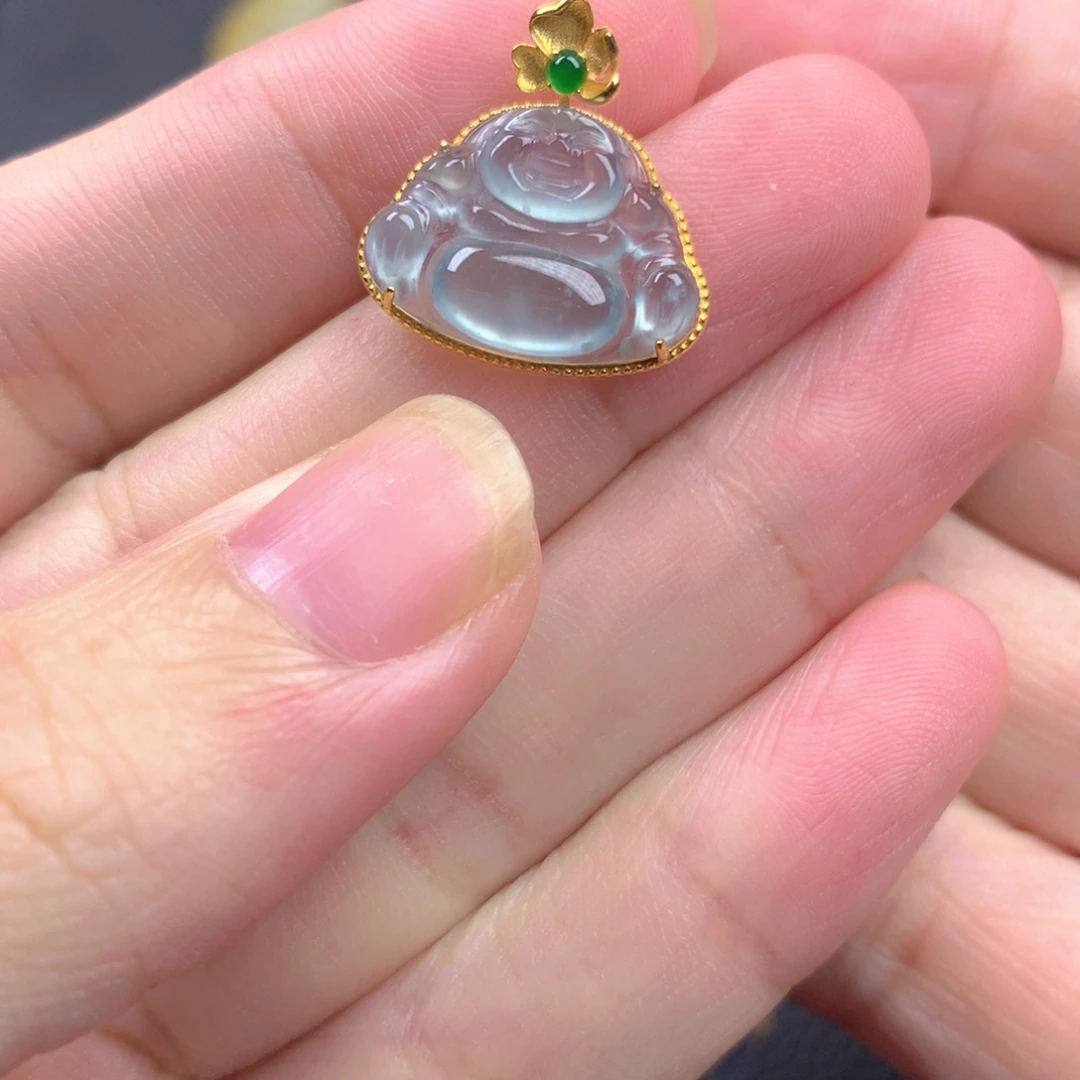 【闪购商品】颈饰18K金镶嵌翡翠翡翠