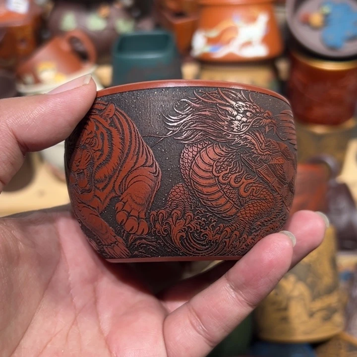 紫砂茶杯宜兴紫砂主人杯