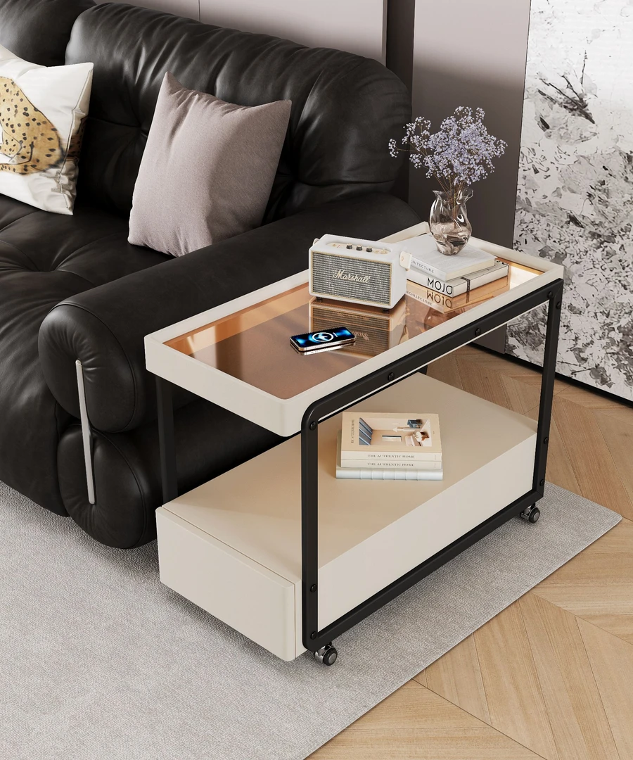 智能移动边几无线充电沙发边几网红家具茶几现代简约轻奢高端大气