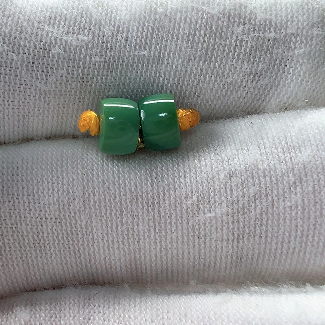 未镶嵌绿松石直切对珠 5.9x3.8mm