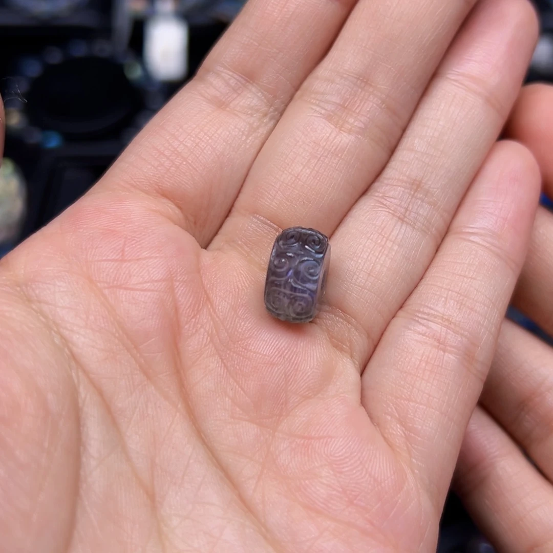 长石裸石薄*回纹盘珠14左右