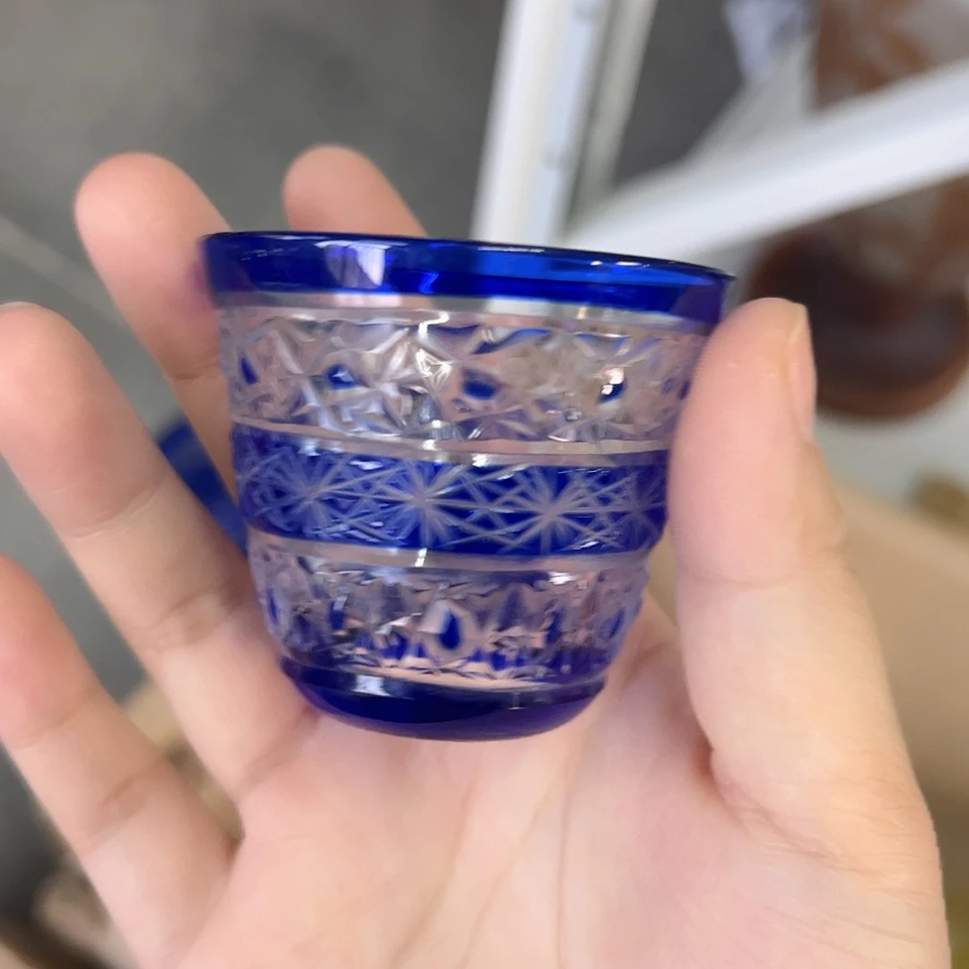 水晶玻璃平底款微瑕一个