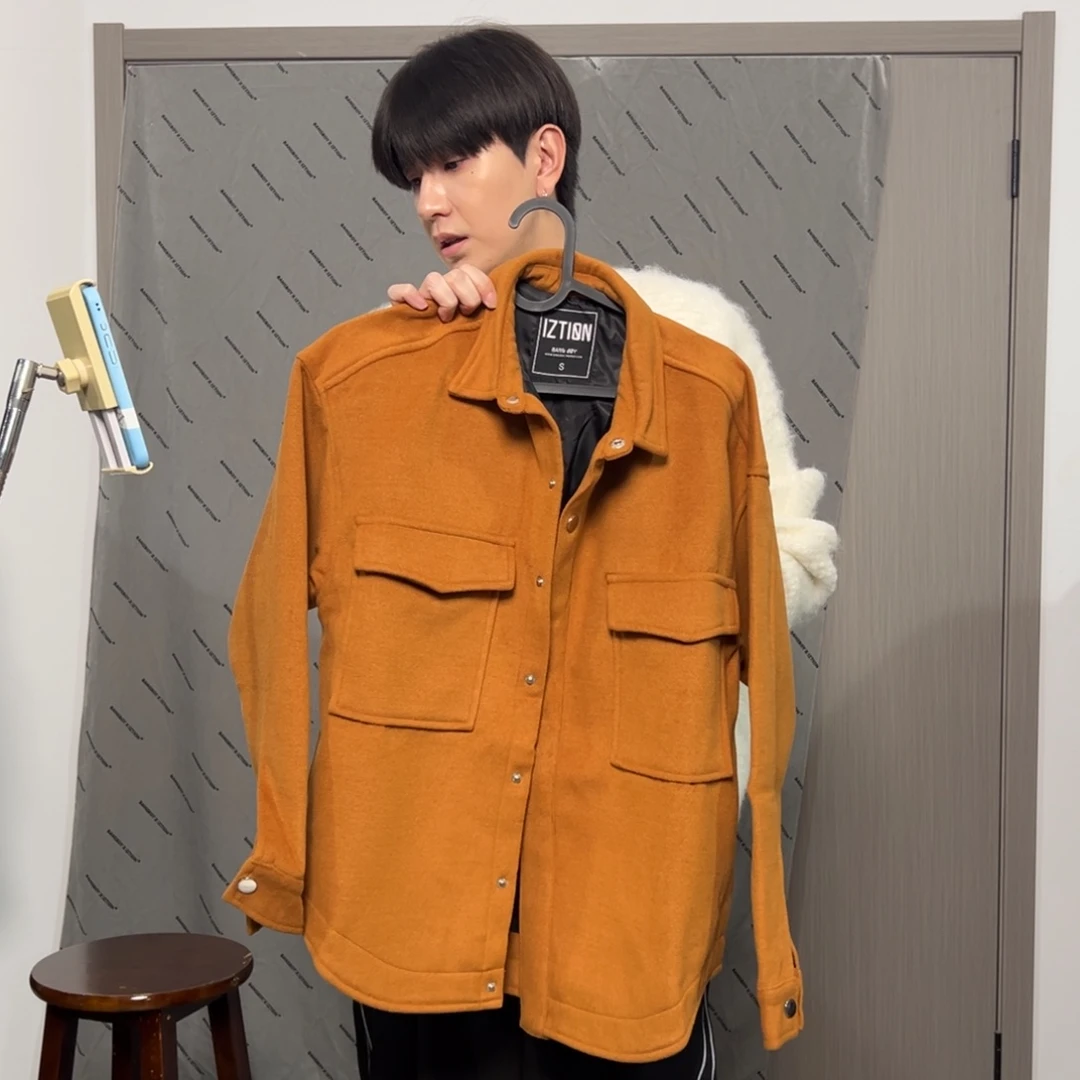 潮流时尚棕色外套s码