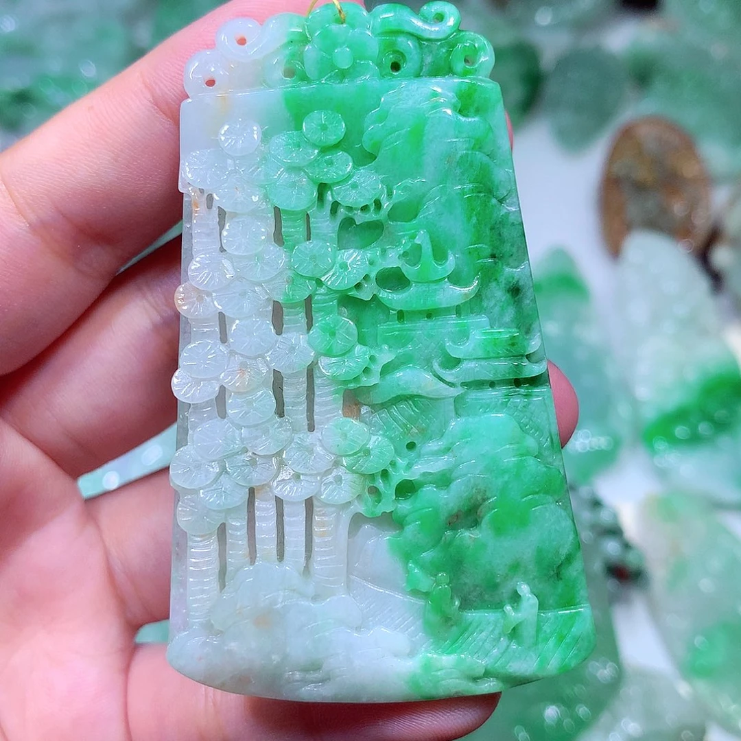 翡翠未镶嵌吊坠(不含链)