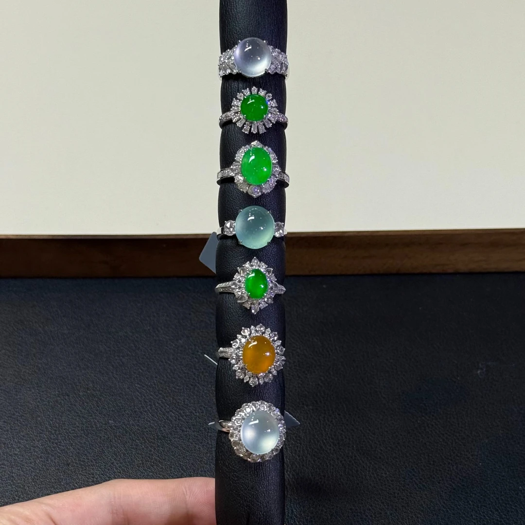 翡翠戒指1件-18K金-多样性发货只发一件-BV61-JM|CXQ21