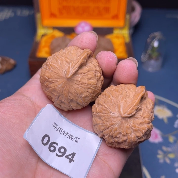 文玩核桃把件蛋***g南瓜墩一根筋0694