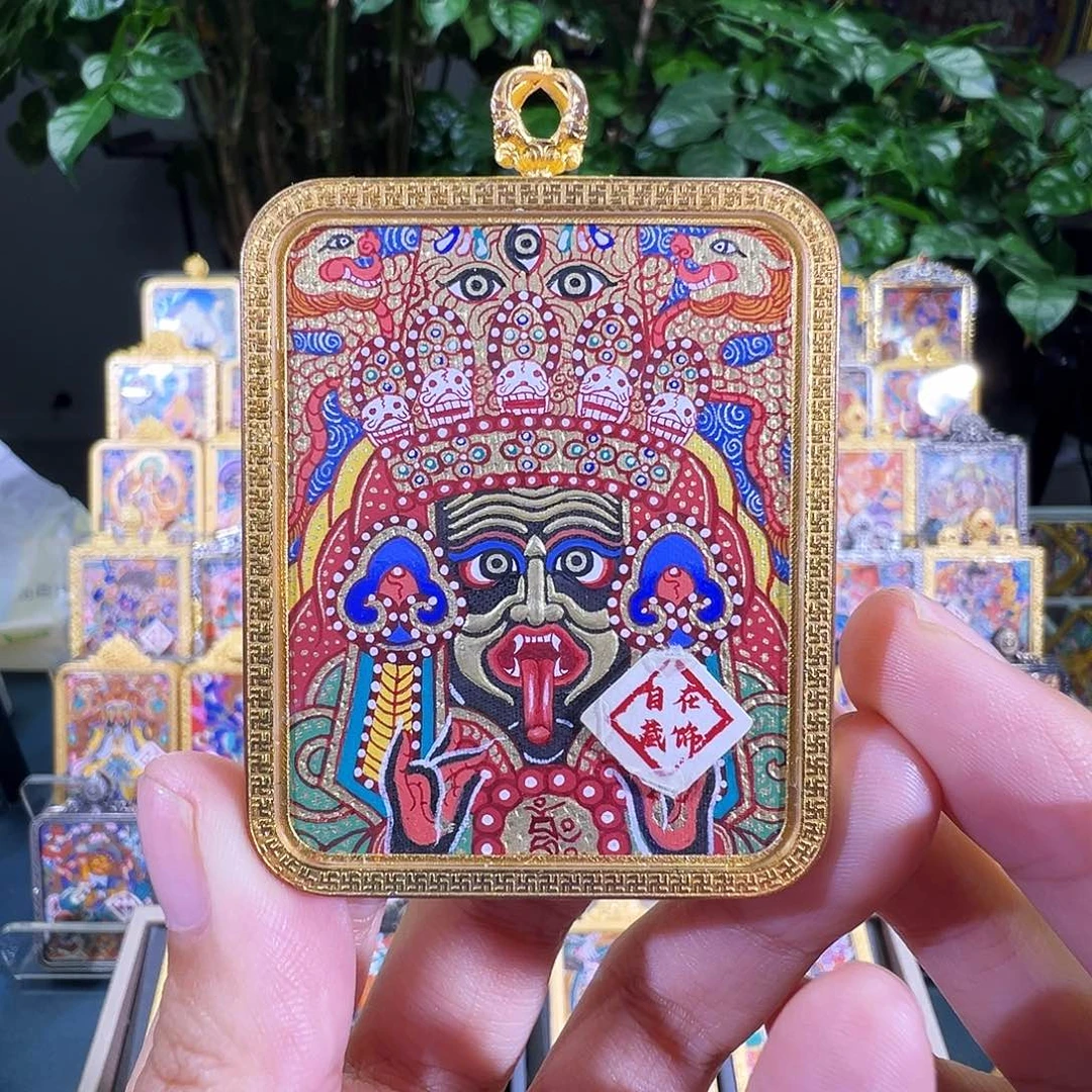 吊坠扎基拉姆热贡纯手绘唐卡