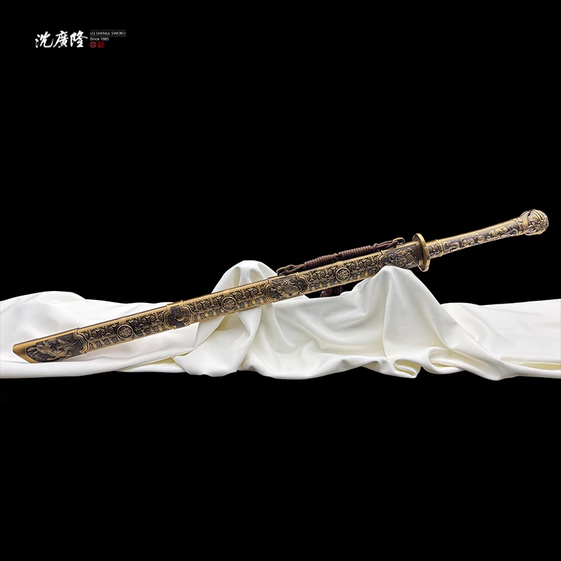 祥瑞战刀 合金 花纹钢 唐横刀 宝剑 未开刃-龙泉沈广隆