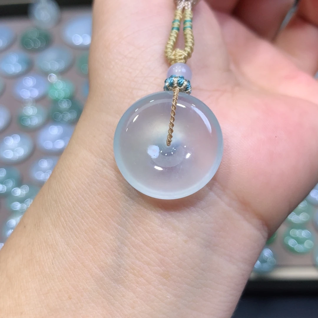 颈饰未镶嵌翡翠平安扣 21.7*6