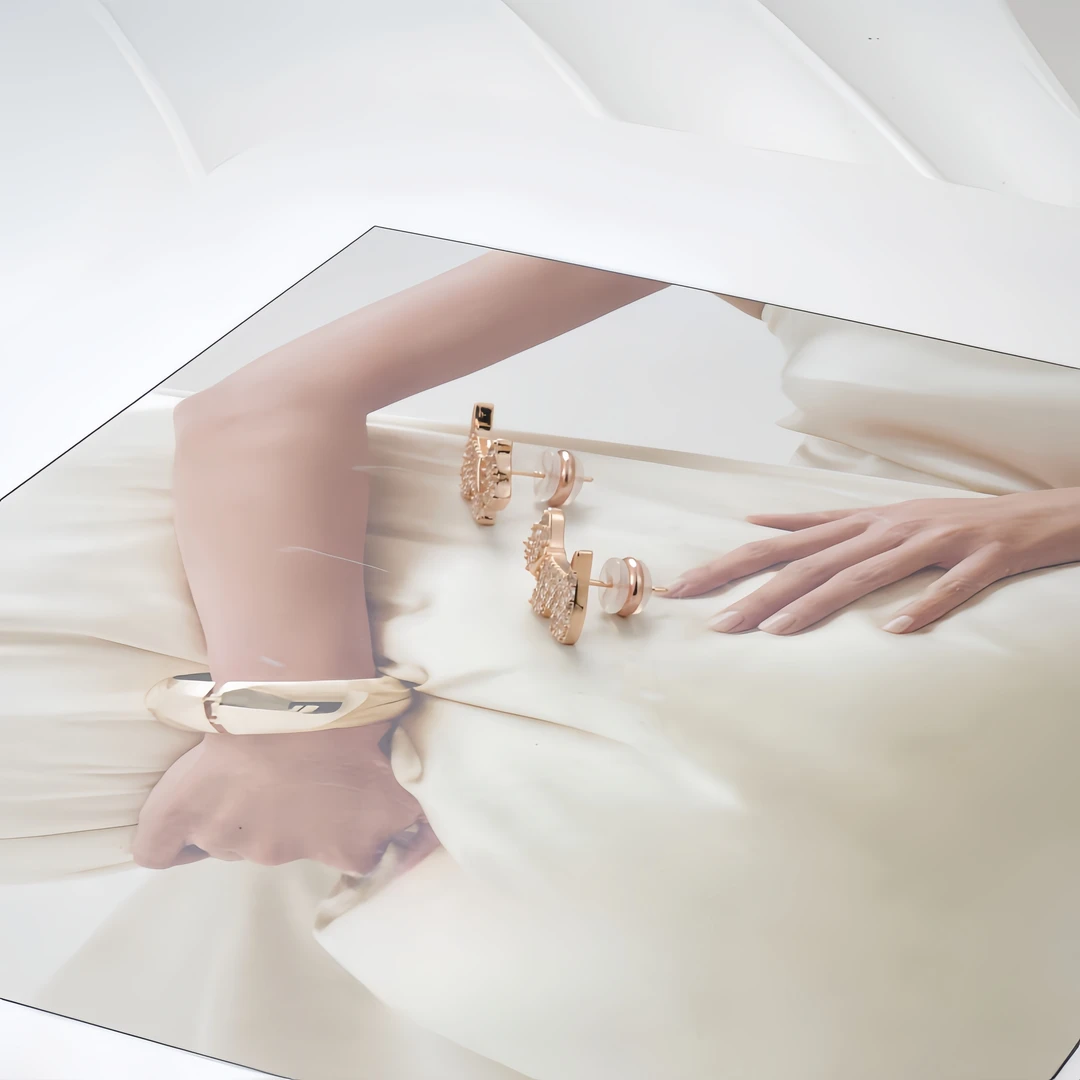 铜合金锆石耳饰 耳环9177